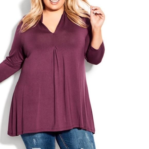 Avenue Plum Ellis Plain Tunic NWT (R07.5) - Picture 1 of 8